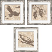 Framed 'Spirit Lodge 3 Piece Framed Art Print Set' border=