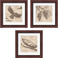 Framed 'Spirit Lodge 3 Piece Framed Art Print Set' border=