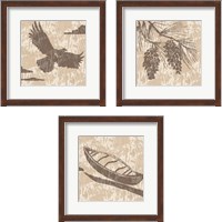 Framed 'Spirit Lodge 3 Piece Framed Art Print Set' border=