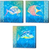 Framed 'Under the Sea 3 Piece Canvas Print Set' border=