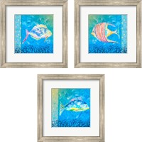 Framed 'Under the Sea 3 Piece Framed Art Print Set' border=