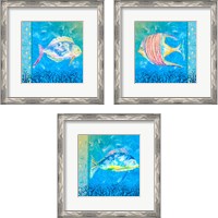 Framed 'Under the Sea 3 Piece Framed Art Print Set' border=