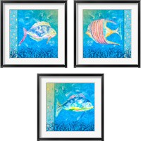 Framed 'Under the Sea 3 Piece Framed Art Print Set' border=