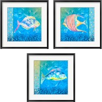 Framed 'Under the Sea 3 Piece Framed Art Print Set' border=