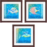Framed 'Under the Sea 3 Piece Framed Art Print Set' border=