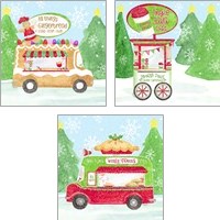 Framed 'Holiday Fun 3 Piece Art Print Set' border=