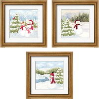 Framed Snowman Wonderland 3 Piece Framed Art Print Set