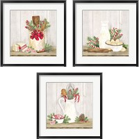 Framed 'Christmas Kitchen 3 Piece Framed Art Print Set' border=