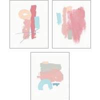 Framed 'Fresh Abstract 3 Piece Art Print Set' border=