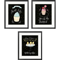 Framed Sweet Life Dark 3 Piece Framed Art Print Set