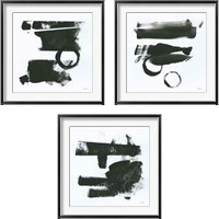 Framed Gold and Black Elements 3 Piece Framed Art Print Set