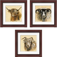 Framed 'Highland Animal 3 Piece Framed Art Print Set' border=