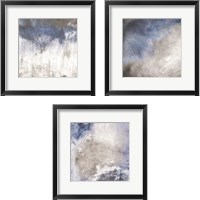 Framed Rugged Coastal Abstract 3 Piece Framed Art Print Set