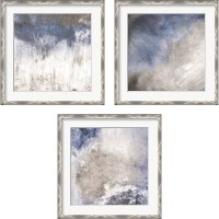 Framed 'Rugged Coastal Abstract 3 Piece Framed Art Print Set' border=