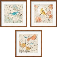 Framed 'Avian Dreams 3 Piece Framed Art Print Set' border=