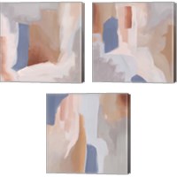Framed 'Clay Blush 3 Piece Canvas Print Set' border=