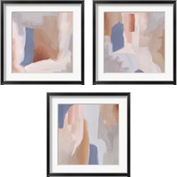 Framed 'Clay Blush 3 Piece Framed Art Print Set' border=