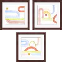 Framed 'Playful Pike 3 Piece Framed Art Print Set' border=