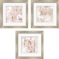 Framed 'World Traveler Textile 3 Piece Framed Art Print Set' border=