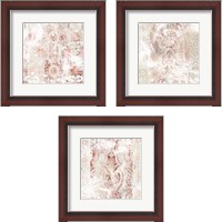 Framed 'World Traveler Textile 3 Piece Framed Art Print Set' border=