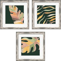 Framed 'Palm Grove 3 Piece Framed Art Print Set' border=