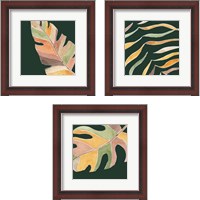 Framed 'Palm Grove 3 Piece Framed Art Print Set' border=