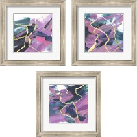 Framed Divided Violet 3 Piece Framed Art Print Set