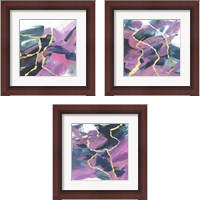 Framed Divided Violet 3 Piece Framed Art Print Set