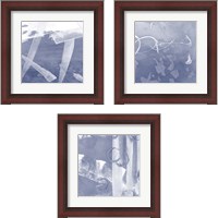 Framed 'Indigo Rule 3 Piece Framed Art Print Set' border=