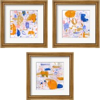 Framed 'Glowing Ocean 3 Piece Framed Art Print Set' border=