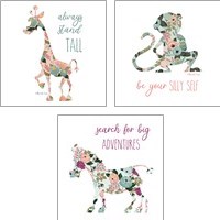 Framed 'Always Stand Tall 3 Piece Art Print Set' border=