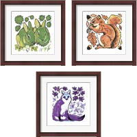 Framed Colorful Animals 3 Piece Framed Art Print Set