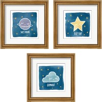 Framed 'Night Sky 3 Piece Framed Art Print Set' border=