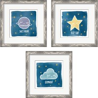 Framed 'Night Sky 3 Piece Framed Art Print Set' border=