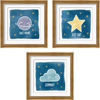 Framed 'Night Sky 3 Piece Framed Art Print Set' border=
