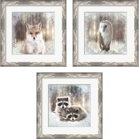 Framed Enchanted Winter Fox 3 Piece Framed Art Print Set