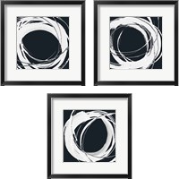 Framed 'Gilded Enso BW 3 Piece Framed Art Print Set' border=