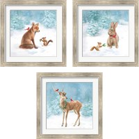 Framed 'Woodland Celebration 3 Piece Framed Art Print Set' border=