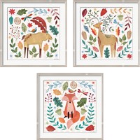 Framed 'Whimsical Woodland 3 Piece Framed Art Print Set' border=