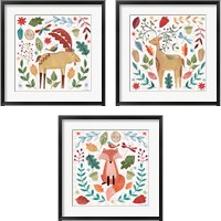 Framed 'Whimsical Woodland 3 Piece Framed Art Print Set' border=