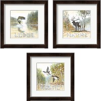 Framed 'Nature Lodge 3 Piece Framed Art Print Set' border=