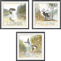 Framed Nature Lodge 3 Piece Framed Art Print Set