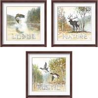 Framed Nature Lodge 3 Piece Framed Art Print Set