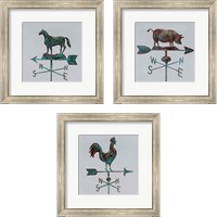 Framed 'Rural Relic Horse 3 Piece Framed Art Print Set' border=