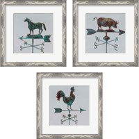 Framed 'Rural Relic Horse 3 Piece Framed Art Print Set' border=