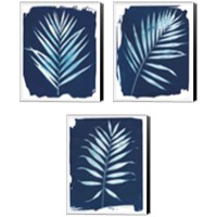 Framed 'Nature By The Lake - Frond 3 Piece Canvas Print Set' border=