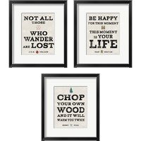 Framed 'Cabin Life 3 Piece Framed Art Print Set' border=