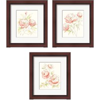 Framed Watercolor Floral Variety 3 Piece Framed Art Print Set