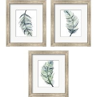 Framed Watercolor Palm Leaves 3 Piece Framed Art Print Set