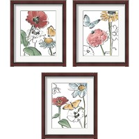 Framed 'Boho Florals 3 Piece Framed Art Print Set' border=